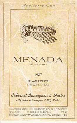 Menada cabernet sauvignon